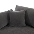 Modern Large U Shape Sectional Sofa, With Removable Ottomans For Living Room 6 Seater Gray Polyester 6 Seat