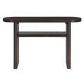 Elegant Minimalist Console Table With Rounded Edges And Sturdy Shelf Design For Entryway, Living Room Espresso Espresso Solid Wood Mdf