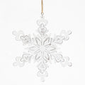Set Of 6 Iron Snowflake Hanger, Decorative Hanging Ball Christmas Tree Ornaments For Holiday Party Decorations White Iron