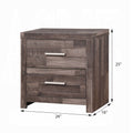 Dark Oak 2 Drawer Nightstand Oak 2 Drawers Bedroom Rectangle Drawers Oak Solid Wood Mdf