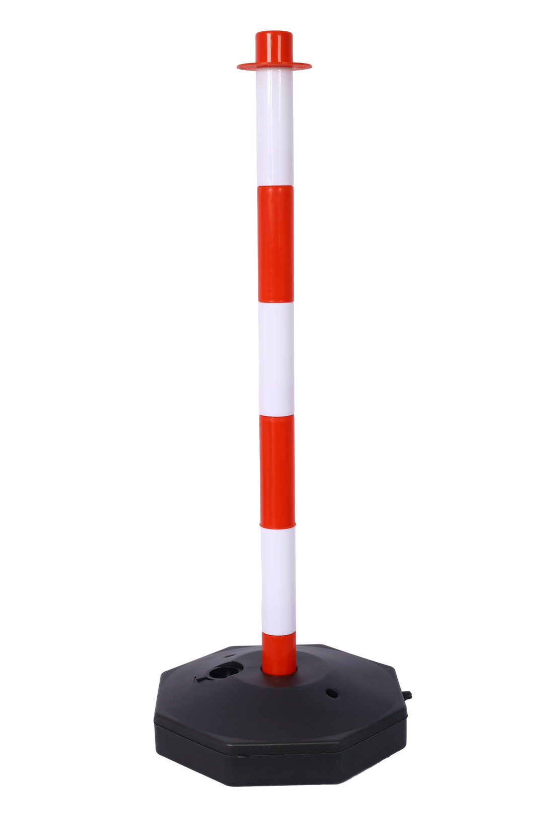 4 Pack Traffic Delineator Post Cones With Fillable Base, Adjustable Plastic Safety Barrier With 5Ft Plastic Chain, Outdoor And Indoor Crowd Control Stanchion For Traffic Control And Warning W R White Red Plastic