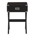 Black 1 Drawer End Table Black Primary Living Space Contemporary Drawers Rectangular Wood