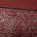 5 Piece Jacquard Bedspread Set With Throw Pillows Burdy King King Burgundy Cotton