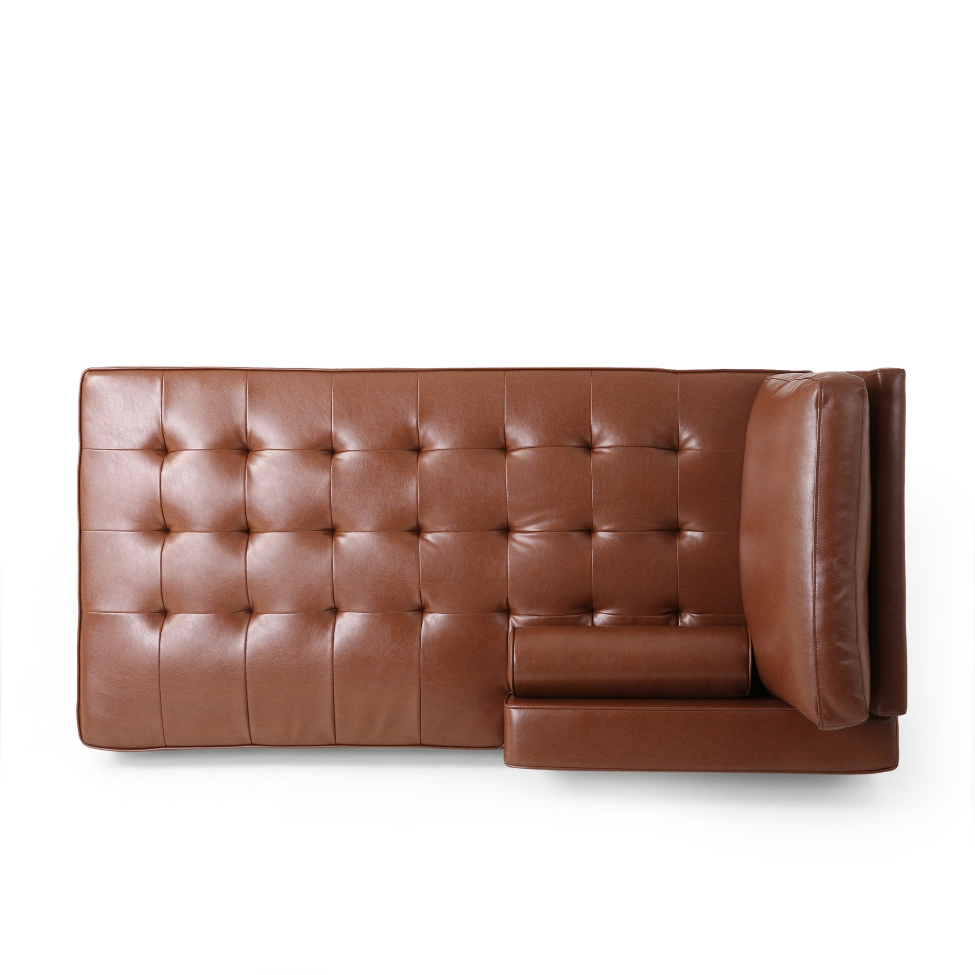 Chaise Lounge Light Brown Pu