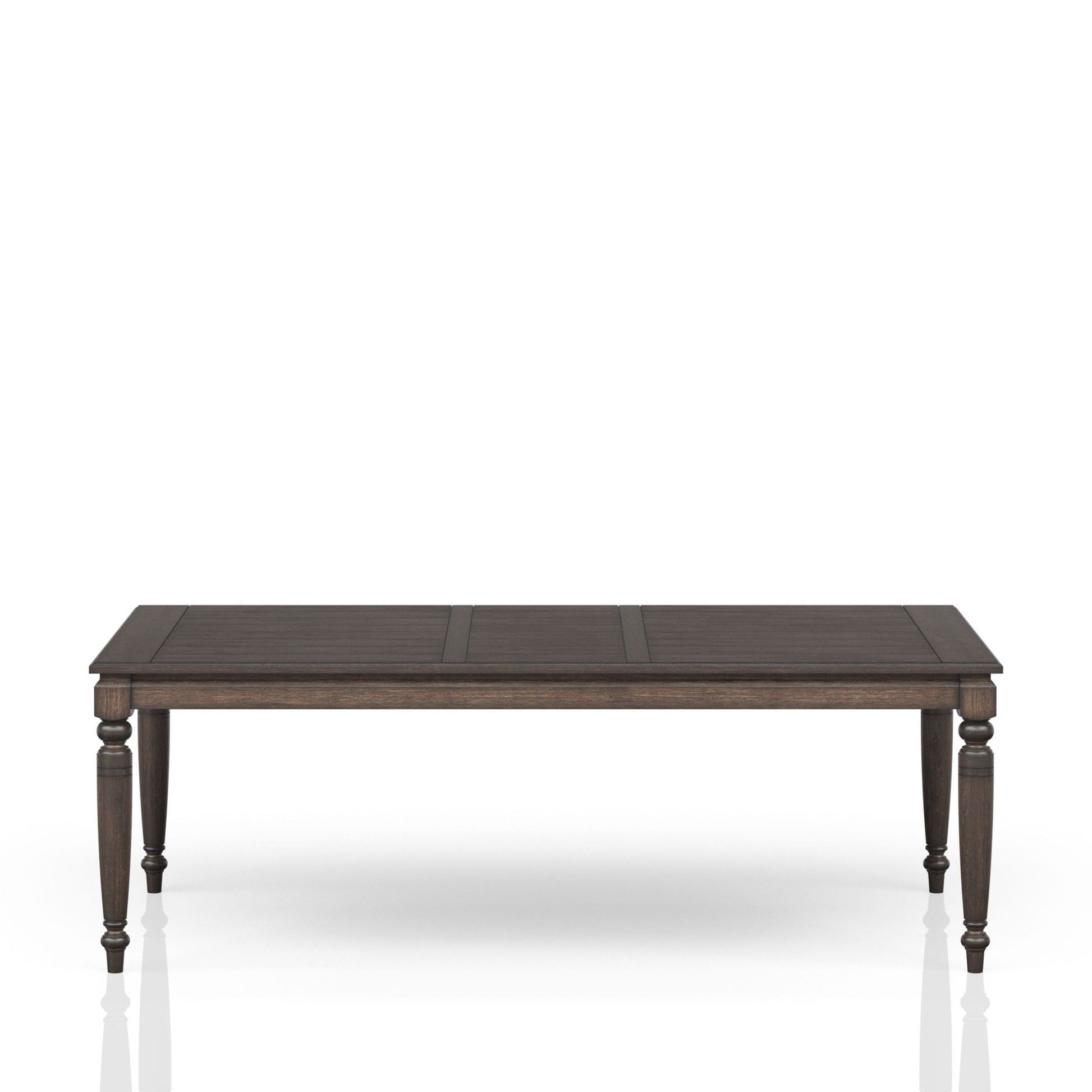 Deep Coffee Expandable Dining Table Coffee Solid Wood Mdf