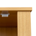 Rattan Door Bookshelf Display Case With Drawer