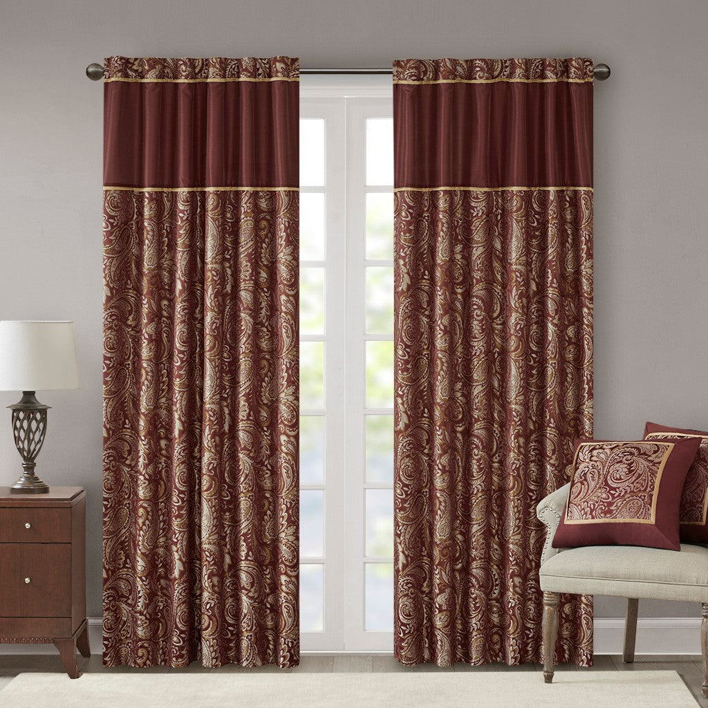 Jacquard Curtain Panel Pair 2 Pcs Window Panels Multicolor Polyester