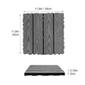 Wood Plastic Composite Deck Tiles Set Of 20Pcs, Composite Decking Resist Rust, Water, Weather, Easy To Diy & Maintain, Indoor&Outdoor,Ideal For Patios, Balconies, Rooftops, Decks, 12X12In Dark Grey Dark Grey Modern Plastic Wood Plastic