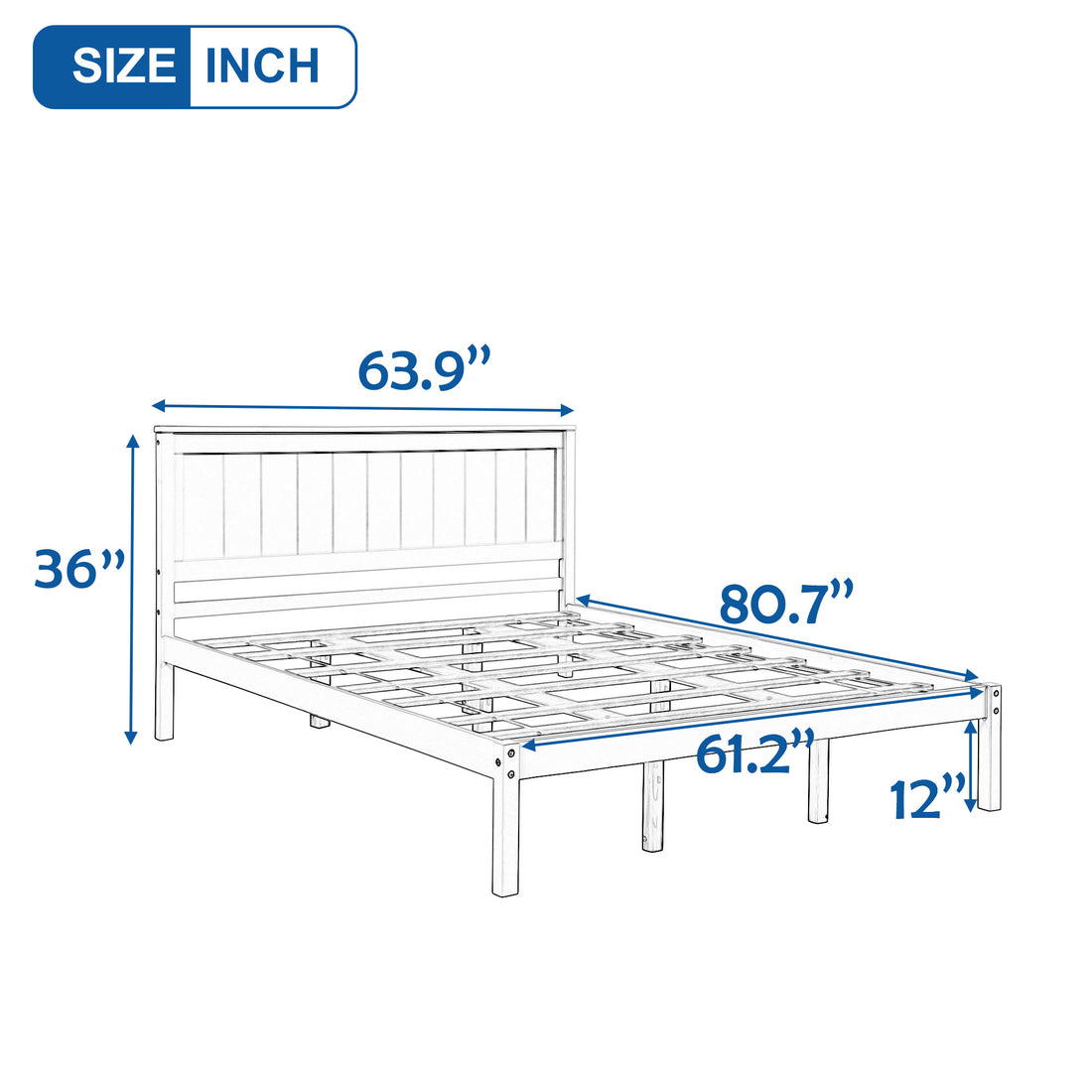 Platform Bed Frame With Headboard, Wood Slat Support, No Box Spring Needed, Queen,Espresso Old Sku:Wf191420Aap Box Spring Not Required Queen Espresso Wood Bedroom Pine