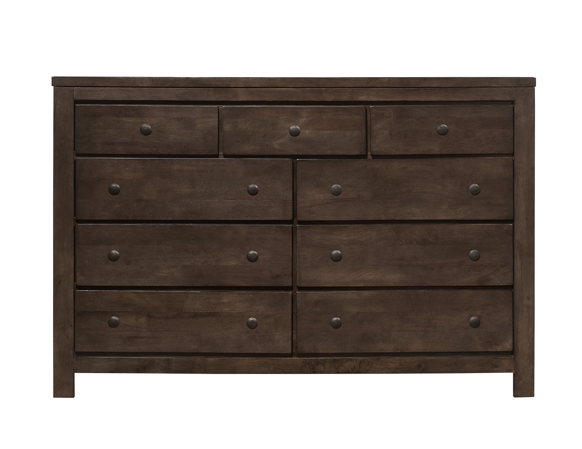 Verna Brown 9 Drawer Dresser Brown Engineered Wood