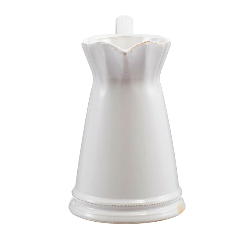 8.5X6X9" Maisie Pitcher, White White Porcelain