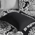 7 Piece Cotton Printed Comforter Set Black Queen Queen Black Polyester