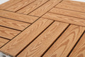 Wood Plastic Composite Deck Tiles Set Of 20Pcs, Composite Decking Resist Rust, Water, Weather, Easy To Diy & Maintain, Indoor&Outdoor,Ideal For Patios, Balconies, Rooftops, Decks, 12X12In Wood Color Wood Modern Plastic Wood Plastic