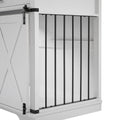 Wf001 Single Pull Indoor Pet Cage White Black White Wood Stainless Steel