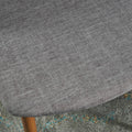 Mid Century Dining Chair Fabric Upholstered Chair Set Of 2 , Grey Light Grey Fabric