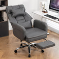 Swivel Ergonomic Office Chair, Technology Leather High Back Office Chair With Lumbar Support Headrest, Sedentary Comfortable Boss Chair, 155 Reclining Computer Chair Colortan Caster Dark Grey Office Foam American Design,American Traditional,European