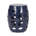 Metal S 2 End Table Navy Blue Iron