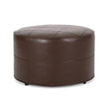 Ottoman Dark Brown Faux Leather