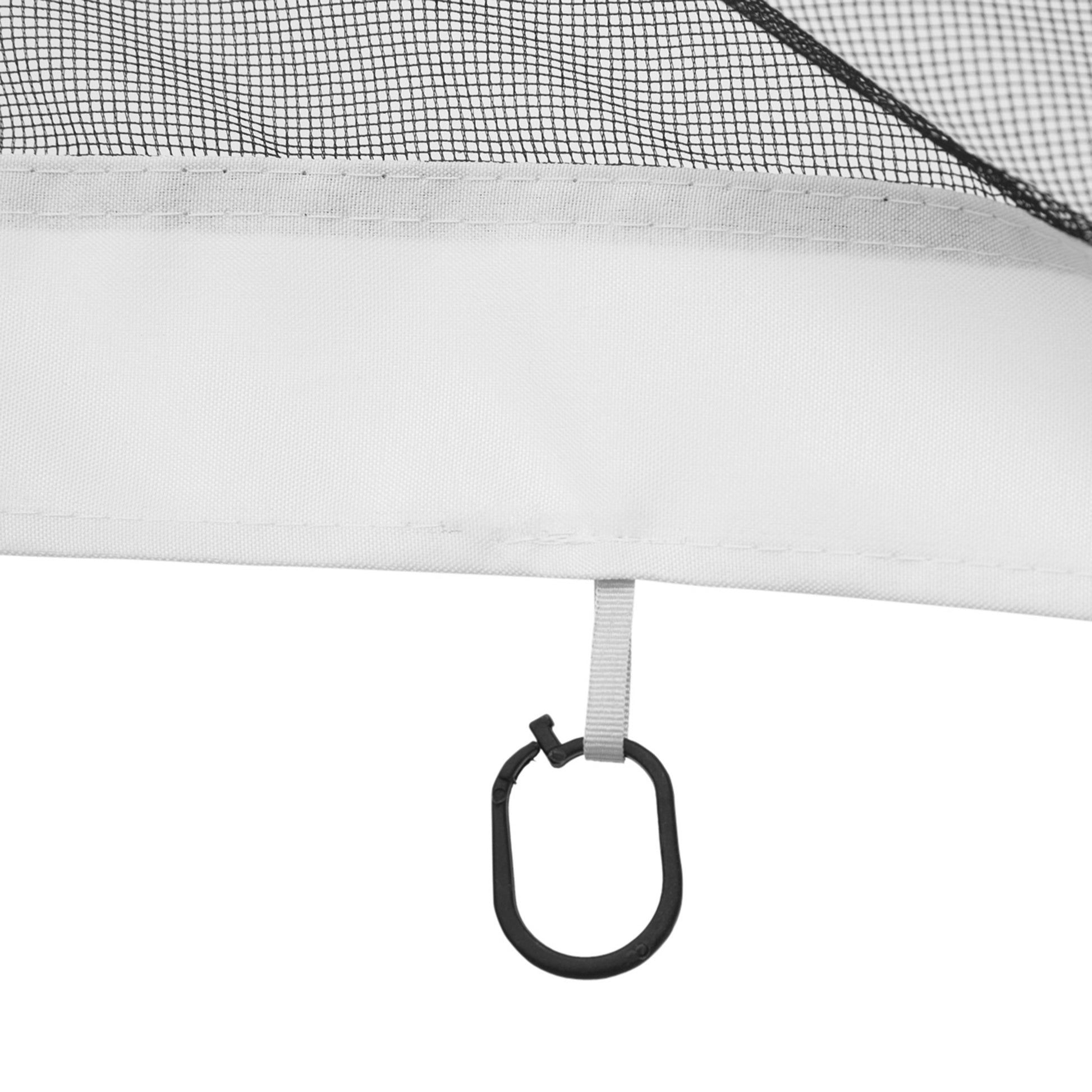 Outsunny 10' X 12' Replacement Mesh Sidewall Netting For Patio Gazebos And Canopy Tents With Zippers Sidewall Only , White White Polyester