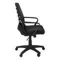 Office Chair, Adjustable Height, Swivel, Ergonomic, Armrests, Computer Desk, Work, Black Mesh, Black Metal, Contemporary, Modern Black Foam Polyester