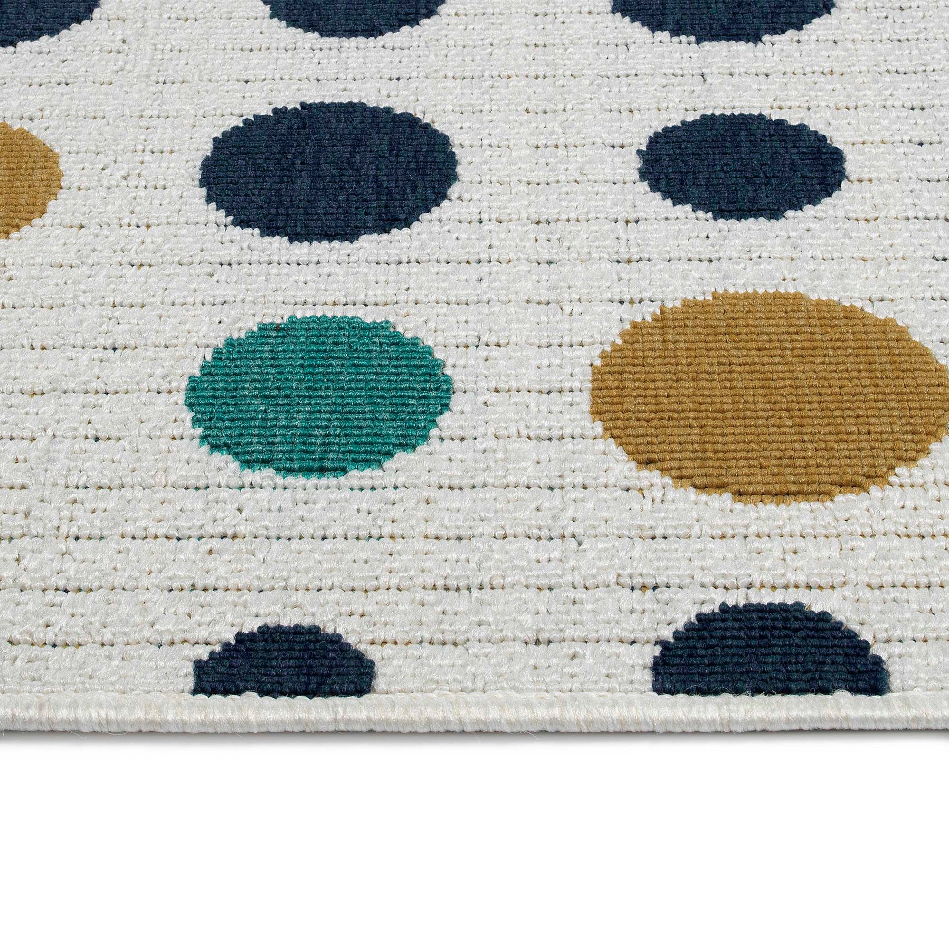 Contemporary, Transitional, Polka Dots, Nautical, Textured 3'6" X 5'6" Rectangle Area Rug Multi Polypropylene