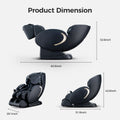 Bosscare 3D Zero Gravity Massage Chair,Full Body Shiatsu Recliner With App Black Black Leather Leather