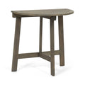 Westmont Half Round Bistro Table, Grey Grey Acacia Wood