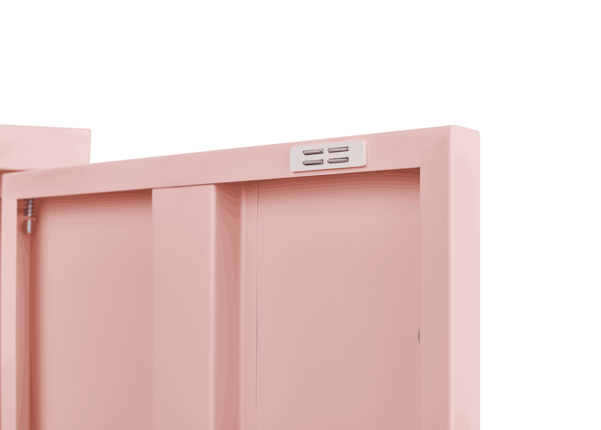 Pink Steel Double Door Cabinet With Handles, With Removable Dividers And Adjustable Height. Suitable For Living Room, Office, Bedroom, Study And Other Places. 3 4 Shelves Pink Metal