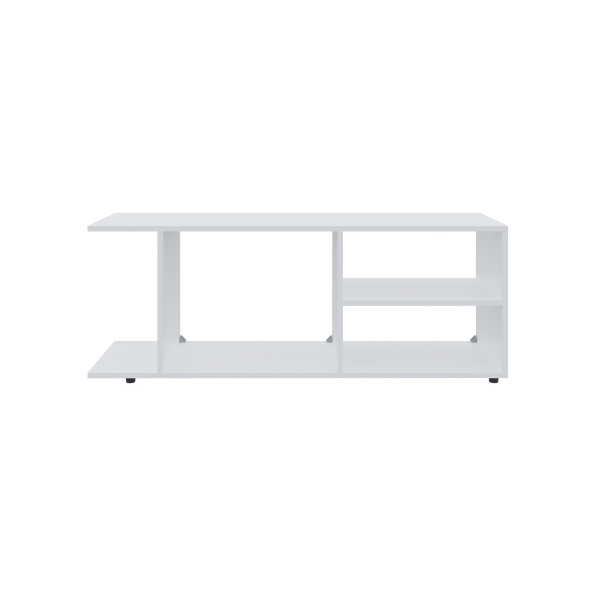 Goodwood Minimalistic Tv Stand For 65 Inch Tv With 5 Open Shelves White Primary Living Space 60 69 Inches 60 69 Inches Modern 65 Inches Particle Board