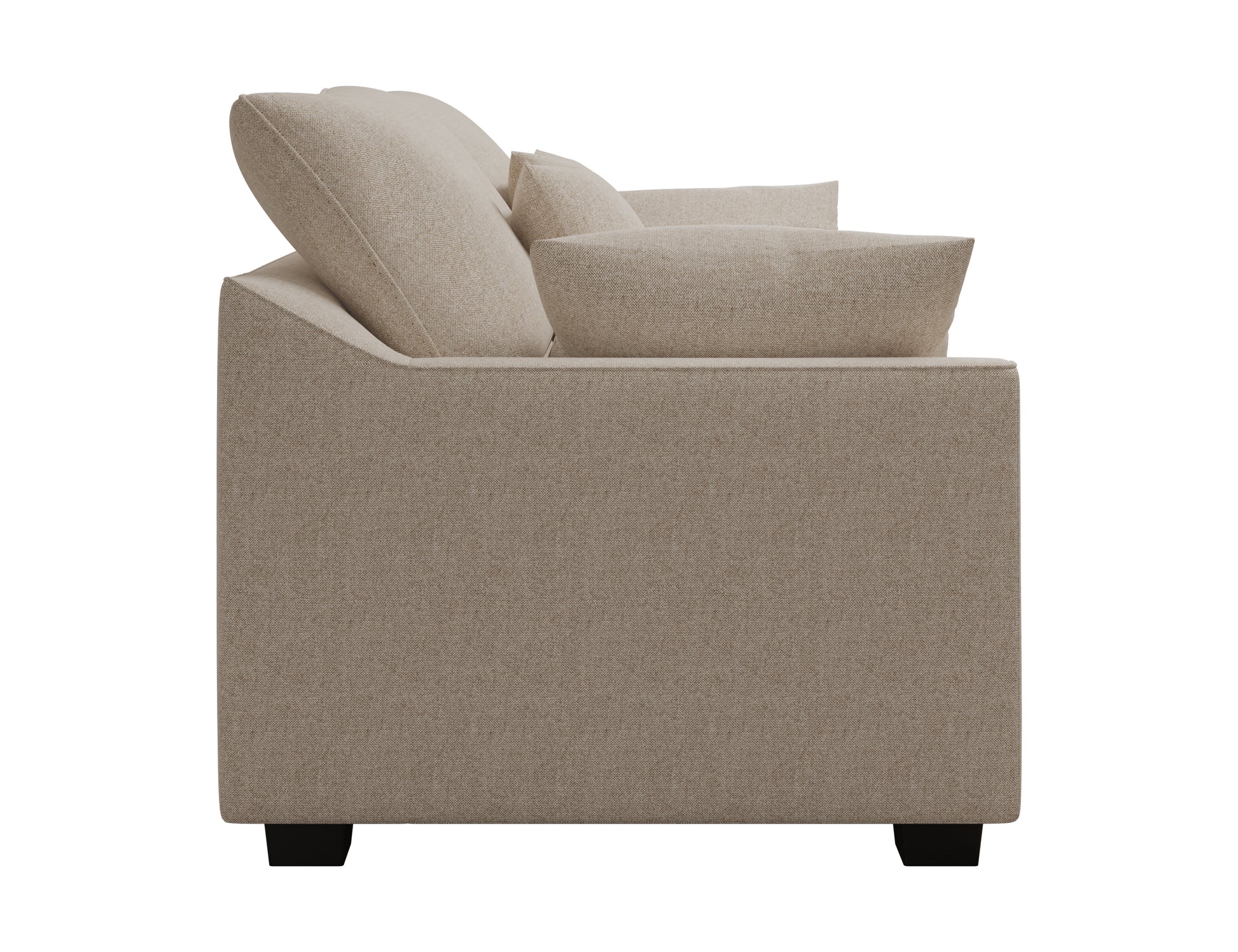 55" Loveseat Couch 2 Seater Sofa With Pillows Polyester Upholstery Down Filled Cushion Sofa For Living Room Apartment,Beige Beige Polyester Wood Primary Living Space Soft Cushion Back Foam Polyester 2 Seat