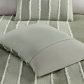 3 Piece Striped Cotton Duvet Cover Set King Multicolor Cotton