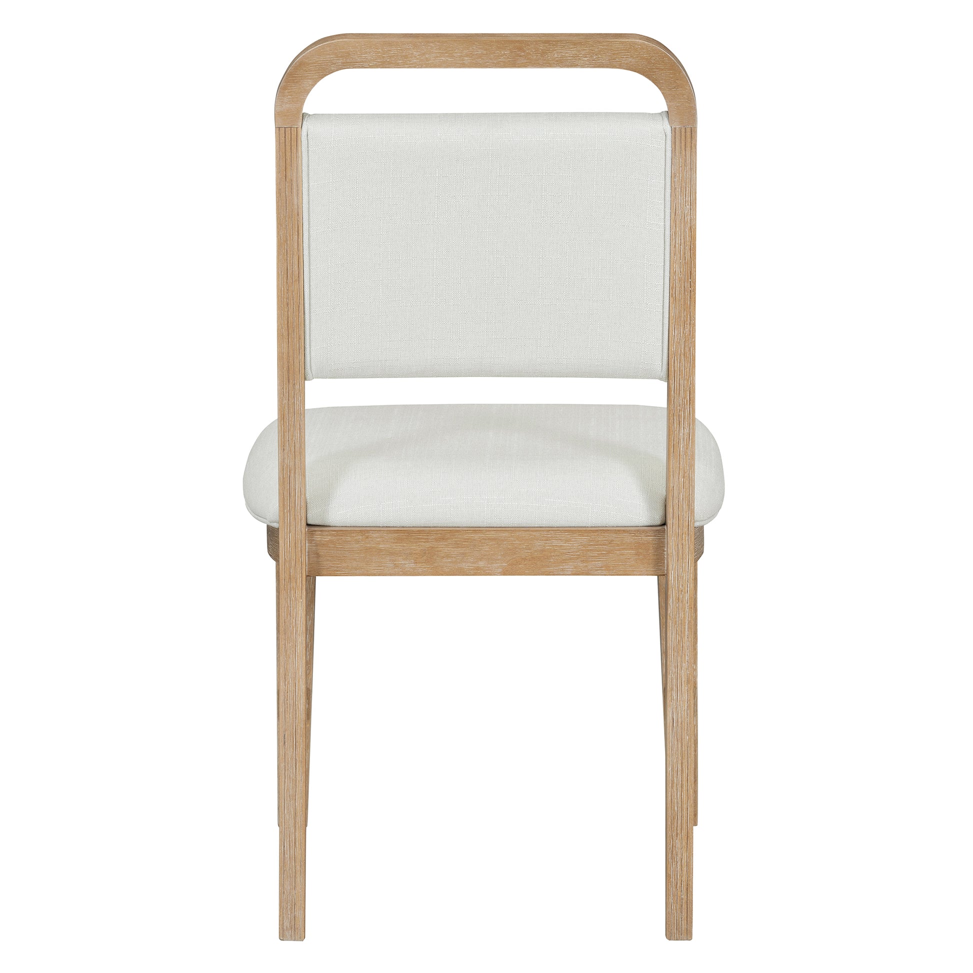 5 Piece Retro Dining Set, Round Table Top With Radial Wood Grain Design And 4 Upholstered Chairs For Dining Room And Kitchen Natural Wood Wash Natural Wood Wash Solid Wood Mdf