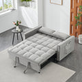 55 Inches Grey Modern Velvet Sofa, Seating Sofa With Backrest, Soft And Comfortable Living Room Furniture, 3 In 1 Convertible Sofa Bed For Living Room Bedroom Gray Velvet 2 Seat
