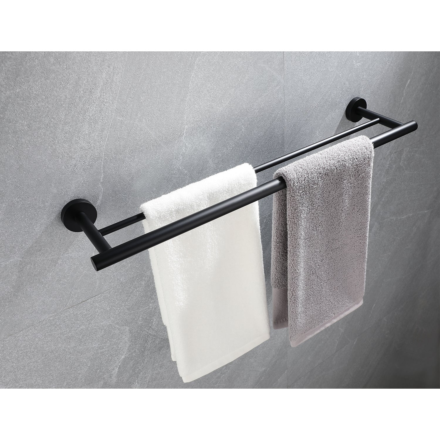 23.6'' Towel Bar Wall Mounted matte black-stainless steel