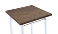 Oak And Chrome Square Bar Table Oak Primary Living Space Contemporary Rectangular Wood Metal
