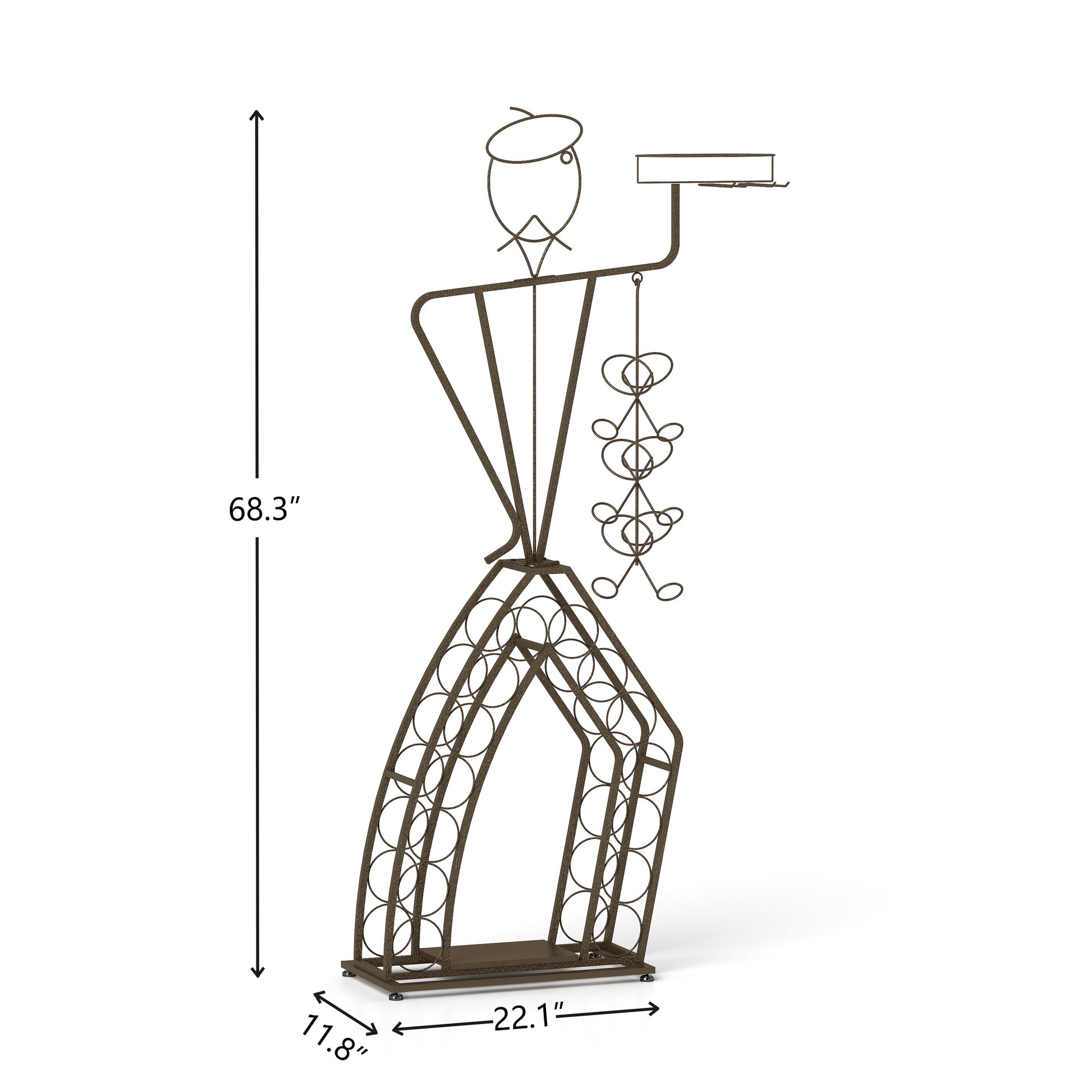 wine rack plant stand Unique Design Wine Bakers Rack, Freestanding Wine Rack With Storage Bo