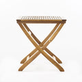 Positano 25 Inch Foldable Bistro Table Natural Acacia Wood