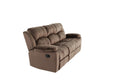 Comfortable Motion Sofa 1Pc Couch Living Room Furniture Chocolate Padded Suede Plush Cushion Metal Reclining Chocolate Suede Metal Primary Living Space Cushion Back Contemporary,Modern Pillow Top Arms Suede 3 Seat