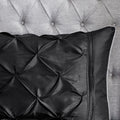 7 Piece Tufted Comforter Set Black King King Black Polyester