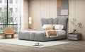 Full Size Upholstered Platform Bed Velvet Upholstered Bed, Gray Full Gray Velvet