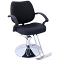 Hair Salon Chair Styling Heavy Duty Hydraulic Pump Barber Chair Beauty Shampoo Barbering Chair For Hair Stylist Women Man,With Barber Cape Black Black Pu