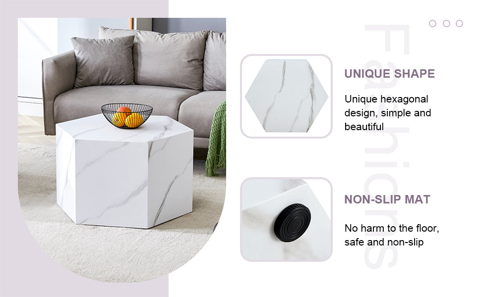 Modern Mdf Coffee Table, With Complex Texture Patterns, Style And Texture Coffee Table To Redefine Your Interior Decoration And Enhance Your Living Space, Stylish And Durable Design White Mdf