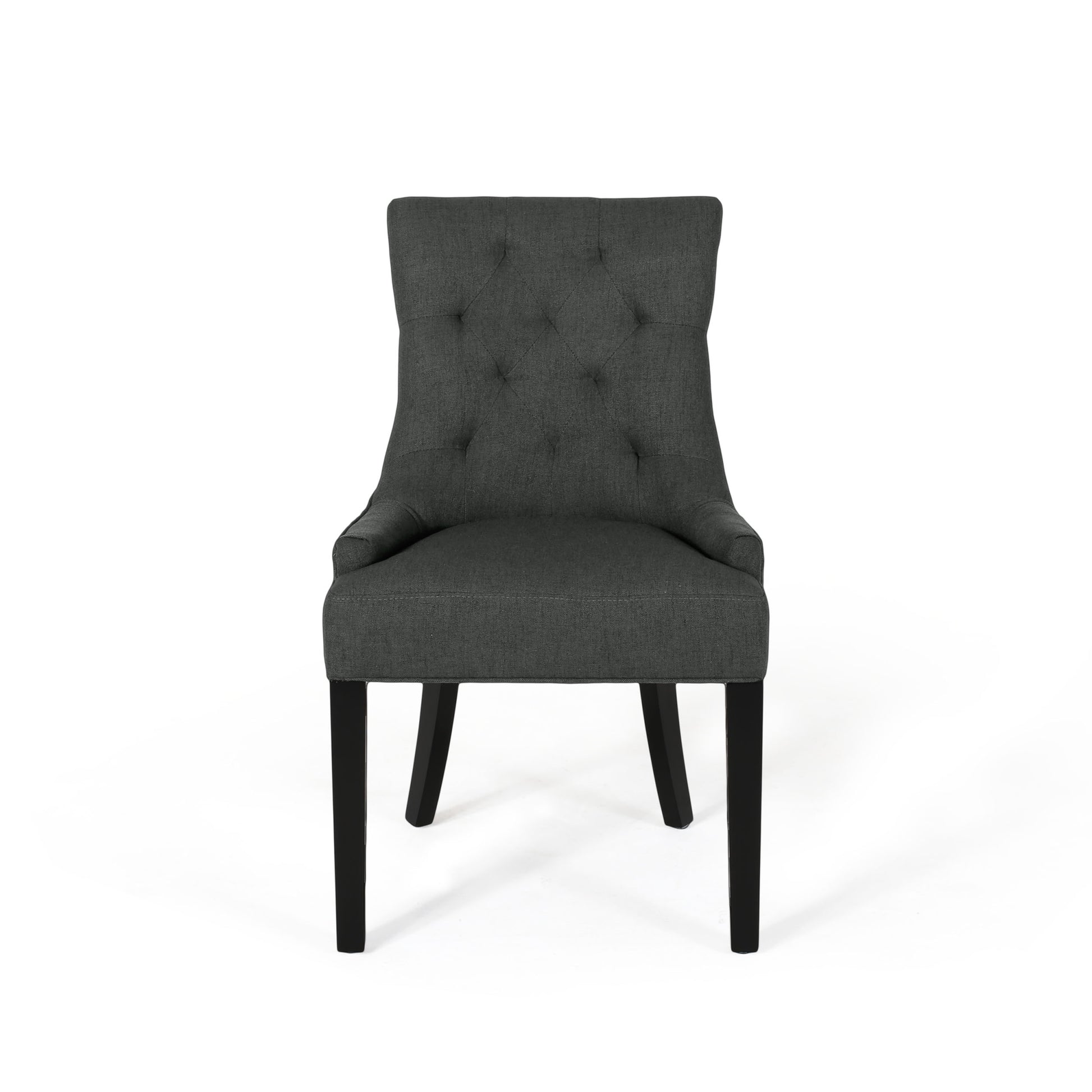 Cheney Dining Chair Kd Mp2 Set Of 2 Dark Gray Fabric