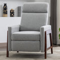 Wood Framed Upholstered Recliner Chair Adjustable Home Theater Seating With Thick Seat Cushion And Backrest Modern Living Room Recliners, Gray Old Sku:Pp289527Aae Gray Linen