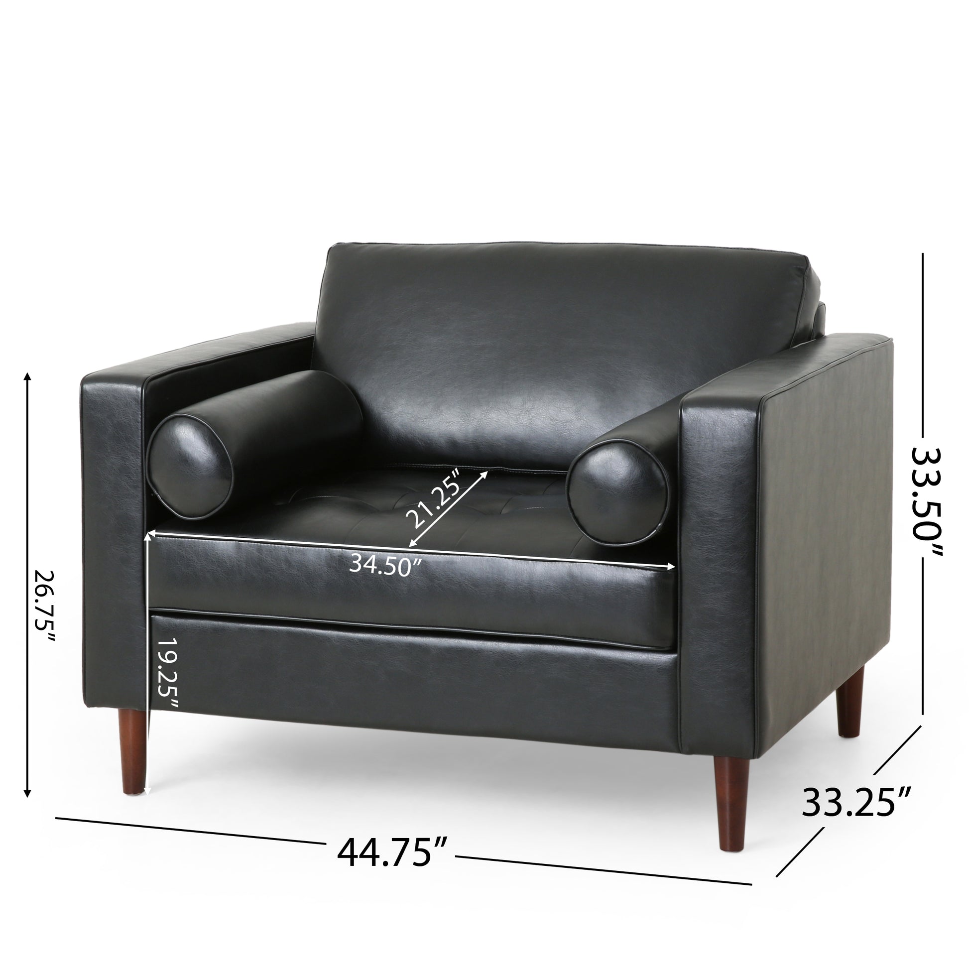 Club Chair Black Pu