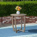 Hermosa 27.5'' Circular Wood Table Grey Wood