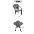 Cushions In Random Colors 5 Piece Set Of Cast Aluminum Patio Furniture With Cushions Yes Dining Set Black Seats 4 Rust Resistant Frame Water Resistant Cushion Garden & Outdoor Complete Patio Sets