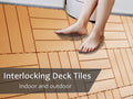 Plastic Composite Deck Tiles Set Of 35Pcs, Composite Decking Resist Rust, Water, Weather, Indoor&Outdoor, Easy To Diy & Maintain, Ideal For Patios, Balconies, Rooftops, Decks, 12X12