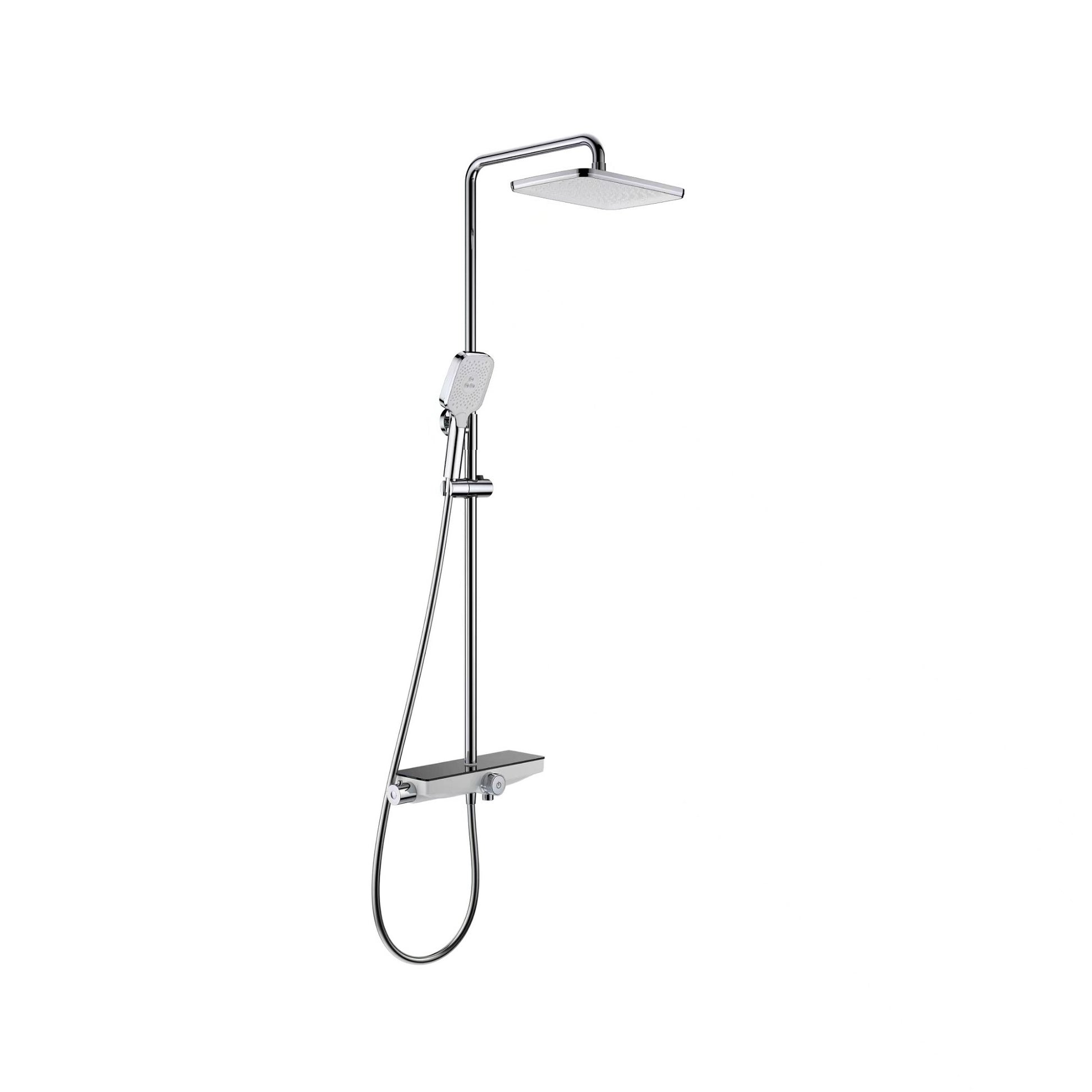 Triple Function Shower System Shower Systems Including Rainfall Showerheads And Handheld Showers Stainless Steel Shower Hose Silver Bathroom Modern Copper