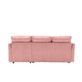 United We Win Furniture, Modular L Shaped Sofa, Modular Long Sofa With Reversible Chaise Lounge, Sofa Bed, Sleeper Sofa, Modular Sofa Combination With Storage Seats. Pink Velvet 3 Seat
